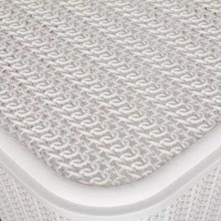 Besnaya basket with a lid "Vyaz", 60 l, 44 × 36 × 52 cm, white color-4