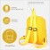 Baby backpack on lightning, 3 outer pockets, yellow color