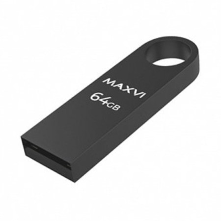 USB flash drive 64 GB MaxVi Mk Dark Grey Monolith, Metal / FD64GBUSB20C10MK-1