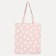 The shop bag is bilateral, without fastening, external pocket, pink color