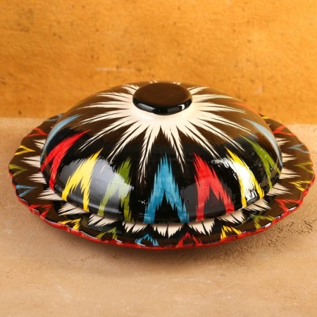 The pancake of Rishtan ceramics Atlas, 24 cm,