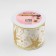 A satin ribbon with a metal thread “Patterns with a star”, 60 mm, 9 ± 0.5 m, white/gold color