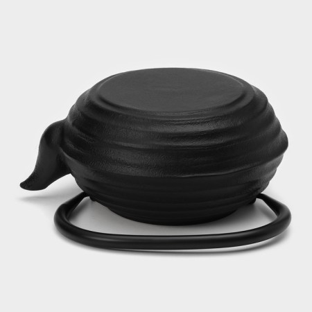 Cast iron kettle with enameled coating inside Magma "Tanan", 800 ml, with sieve-4