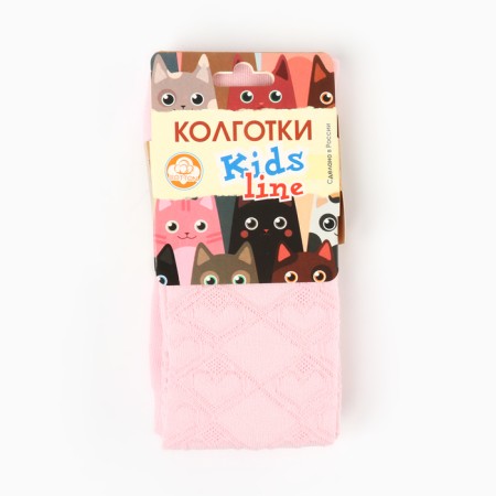 Pantyhouses are children's openwork, the color is light pink, height 92-98 cm-3