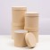Set of round boxes 5 in 1 "paints", cream, 25 x 25 x 25 - 19 x 19 x 19 cm