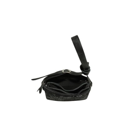 Bag Cross-Bodi with a zipper, black color-3