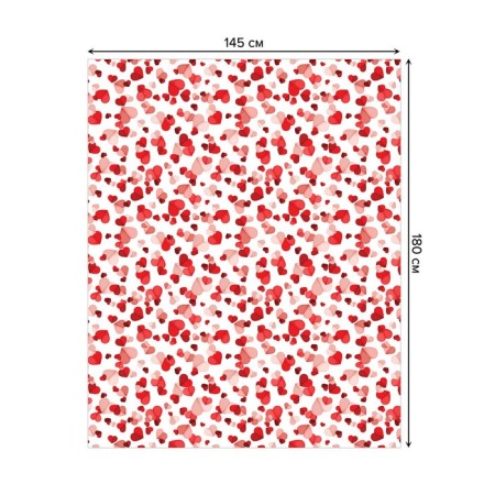The tablecloth "abundance of hearts", rectangular, Saten, size 145x180 cm-1