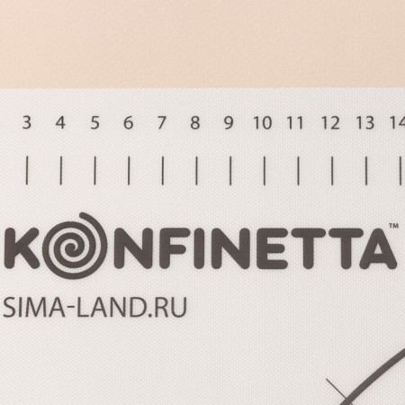 Reinforced rug with marking Konfinetta, silicone, 40 × 50 cm, 0.44 mm, black color-7