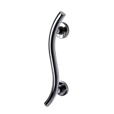 Brought -curved handrail of art m, chrome