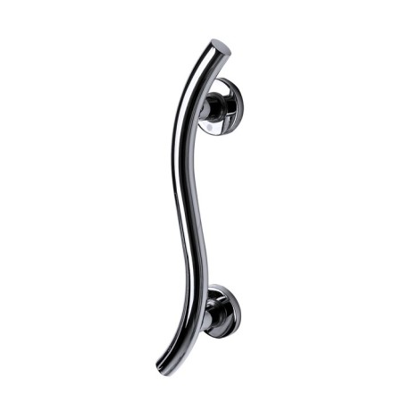 Brought -curved handrail of art m, chrome