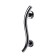 Brought -curved handrail of art m, chrome