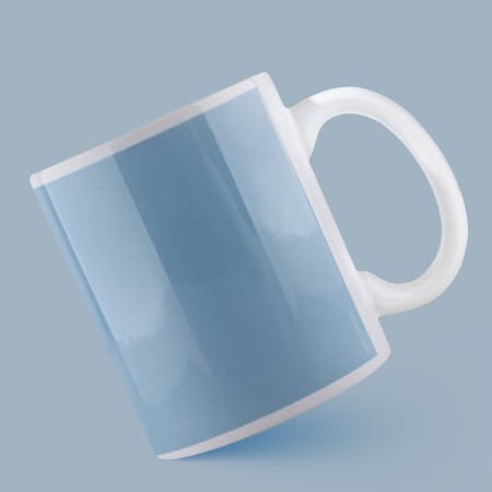 Ceramic mug "Ksenia. Flowers ", 320 ml, blue color-2