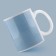 Ceramic mug "Ksenia. Flowers ", 320 ml, blue color