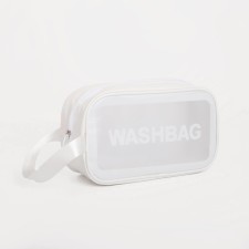 Cosmetic bag with lightning, white color