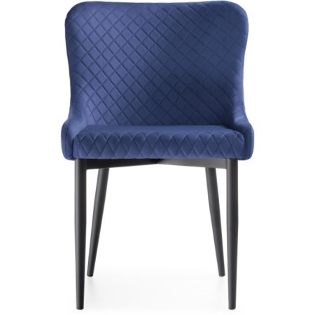 Stool on a metal -steamer Teo Metal/velor, painted metal/blue 53x62x81 cm-1