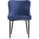 Stool on a metal -steamer Teo Metal/velor, painted metal/blue 53x62x81 cm
