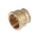 Transitional clutch zein, 1 "x 3/4", internal carving, brass