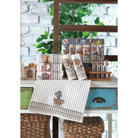A set of wuffed napkins Diva Afrodita Ceylin "Coffee", size 35x50 cm, 6 pcs-5