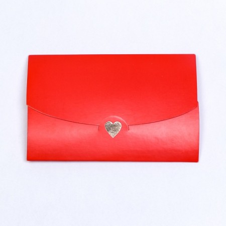 Envenue for certificate with embossing, scarlet, 10.5 x 7-1