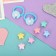Hair Set "Sonya" (2 elastic bands, 6 crabs 1.1 cm) stars, mix flowers
