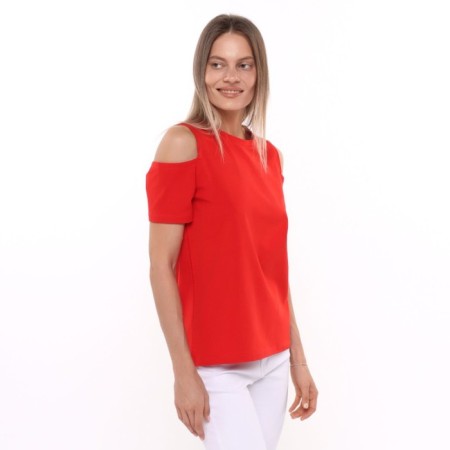 T -shirt female, red color, size 44 (m)