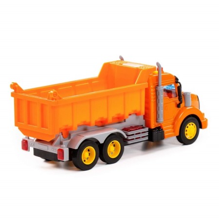 The "pros" dump truck inertial, light and sound effects, color orange color-3