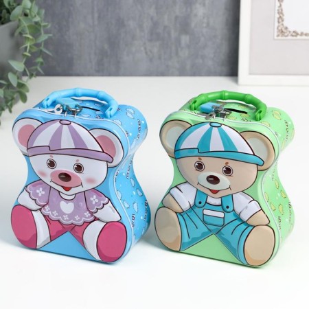 Piggy bank Metal "elegant mouse" mix 14.5x7.2x17.1 cm-5