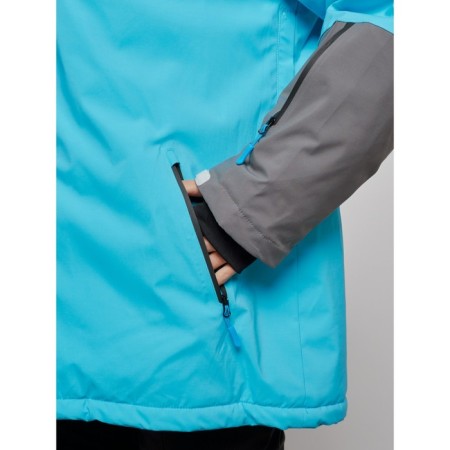 Ski jacket women's winter, size 52, blue color-8