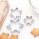 A set of forms for cutting the cookies "Snowflakes", 3 pcs, 6.5 × 6.5 cm, chrome color