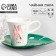 Tea couple ceramic "mother", a mug 100 ml, a saucer 15x14 cm, white color