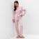 Female pajamas (shirt, trousers) kaftan "strip", powder, size 52-54