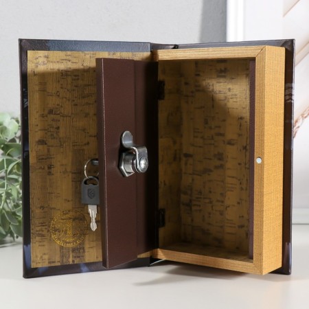 Safe-book wood, leatherette "Design and architecture of cottages" 21x13x5 cm-2