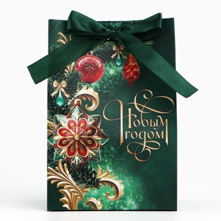 Gift package with a New Year tape, 13 x 19 x 9 cm, New Year-3