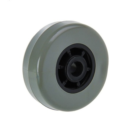 Wheel furniture tundra, rubberized, d = 50 mm, with a drowned hub, gray