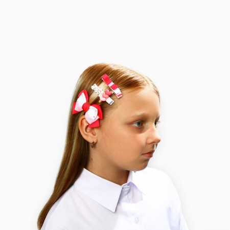 A set of hair hairpins 3 pcs, clamp, Minnie Mouse-6