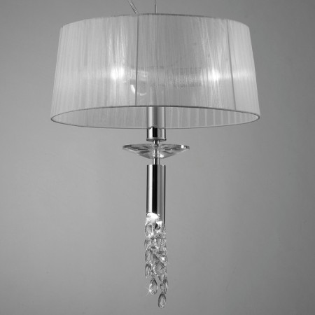 Suspended chandelier Mantra Tiffany, E27, G9, 4x20, 5W, 800 mm, chromium color-2