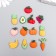 Decor for creativity plastic "Fruits and vegetables" set 13 pcs