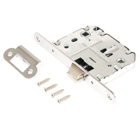 A latch with a clock "Allur Art" L7050R CP, oval bar 18 mm, without handles, color chromium