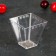 Plastic disposable form for Brussels buffet, 150 ml, transparent color
