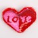 Soft magnet "Love" in the form of a heart, with sequins, 10 cm, red color