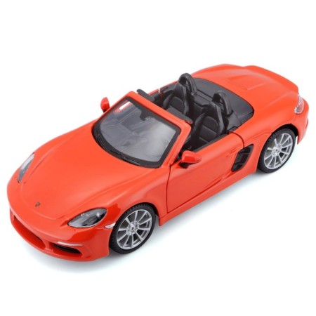 BBURAGO Porsche 718 BOXSTER, DIE-CAST, 1:24, Orange color, opening doors-6