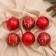 Set of balls plastic D-5 cm, 6 pcs "Lightning Disco" Red Red