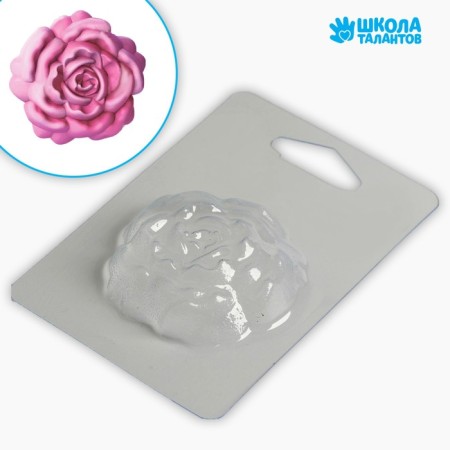 Plastic form for soap "beautiful peony" 6.5 × 5.5 cm