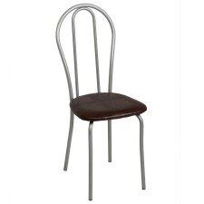 Vienna 2 chair, silver metallic/chocolate reptile