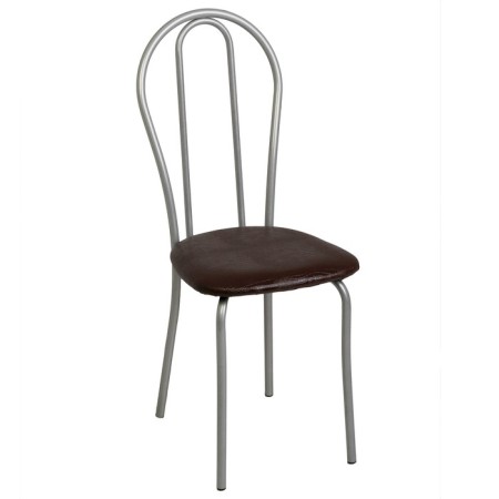 Vienna 2 chair, silver metallic/chocolate reptile