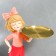 Souvenir Polystone stand "Girl with a pink bow and a cat" D = 26 cm 76x27x35 cm