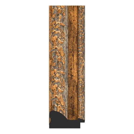 Mirror with engraving in the baguette frame, vignette antique bronze 85 mm, 65x87 cm-2