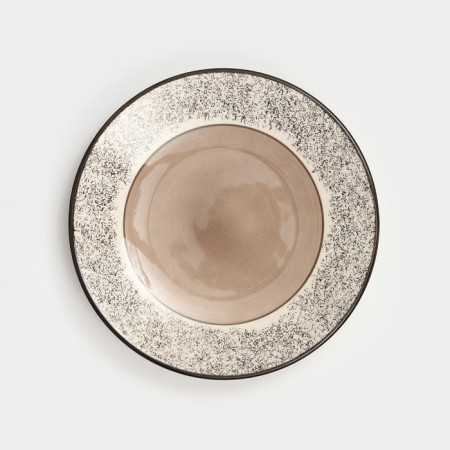 Ceramic plate "ALLADIN", 25 cm, gray, 1 variety, Iran