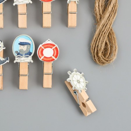 Decor for creativity Tree "Process. Captain of the ship" set of 10 pcs 4x1.8x1.2 cm-1