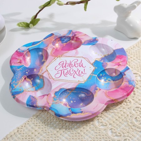 Easter stand for 6 eggs “Marble”, 21.5 x 19.9 cm.-2